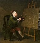 Self Portrait at the Easel by William Hogarth